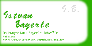 istvan bayerle business card